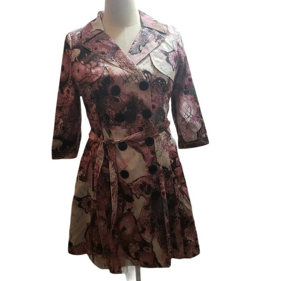 Vertigo Paris NWT Button Up Trench Coat - Picture 4 of 10